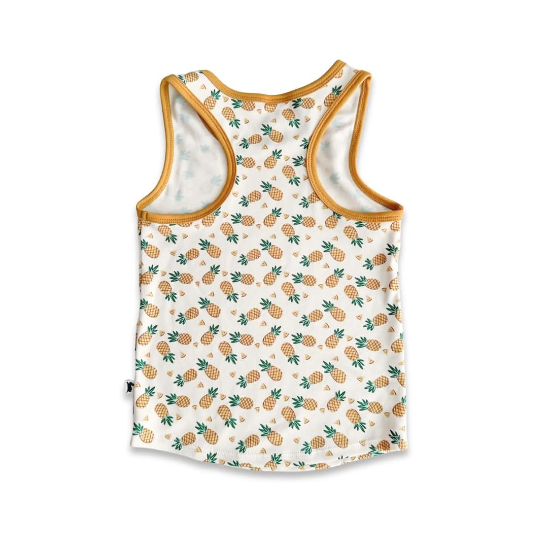 Kids' Bamboo Racerback Tank | Pineapple - additional view
