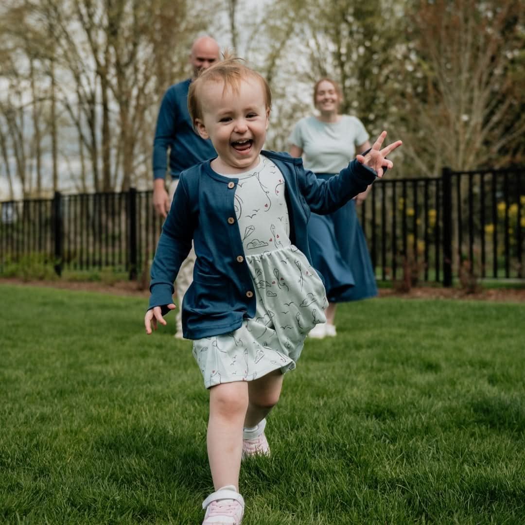 Kids' Bamboo Cardigan | Rosewood - additional view