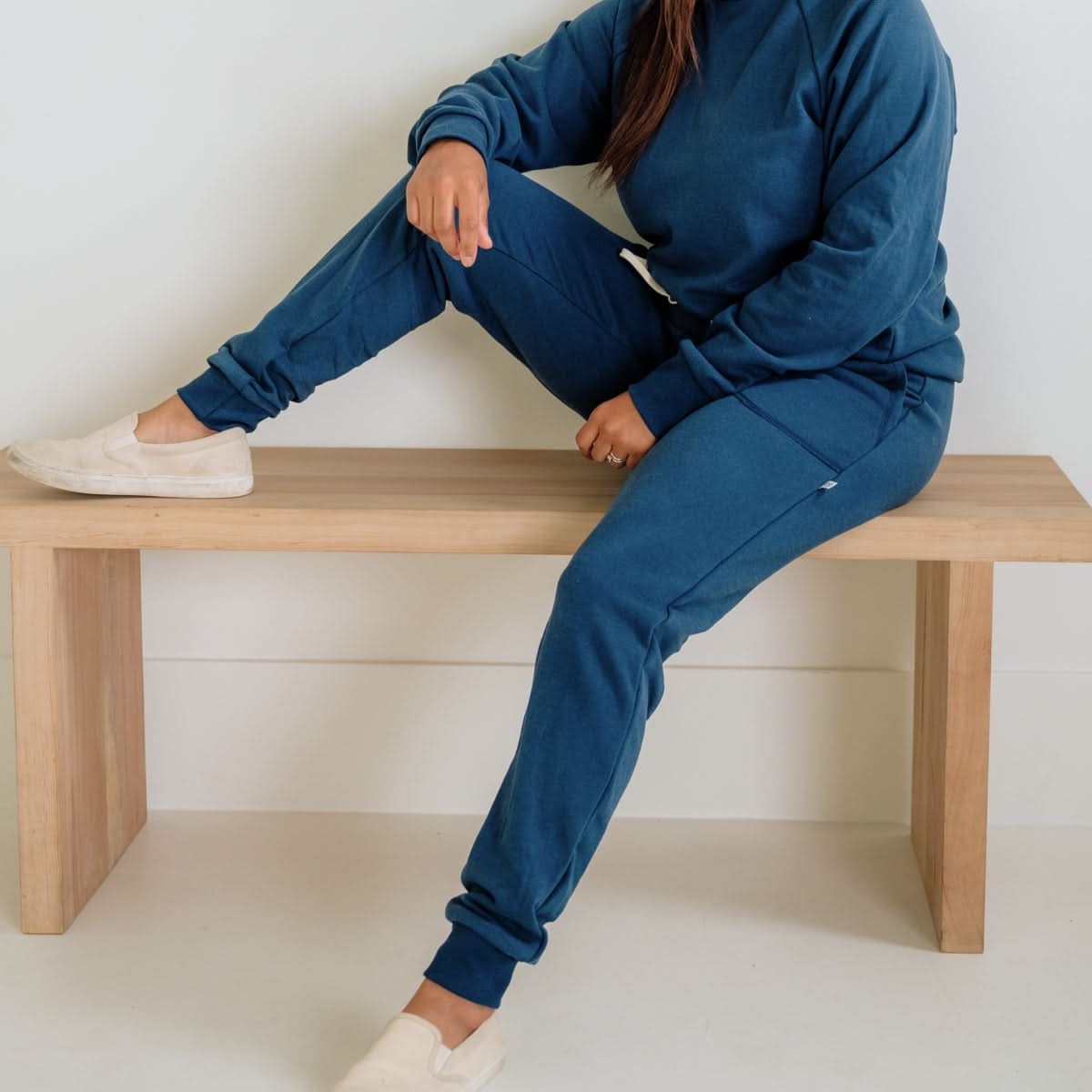 Ladies' Bamboo Fleece Joggers | Navy - additional view