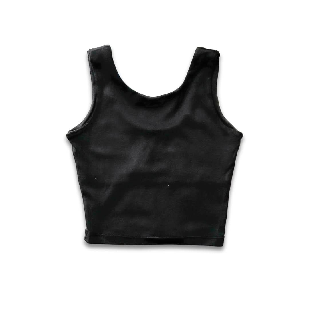 Youth Bamboo Longline Bralette-Style Tank | Black