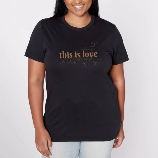 Adult Unisex 'This is Love' Oxytocin Bamboo T-Shirt | Black