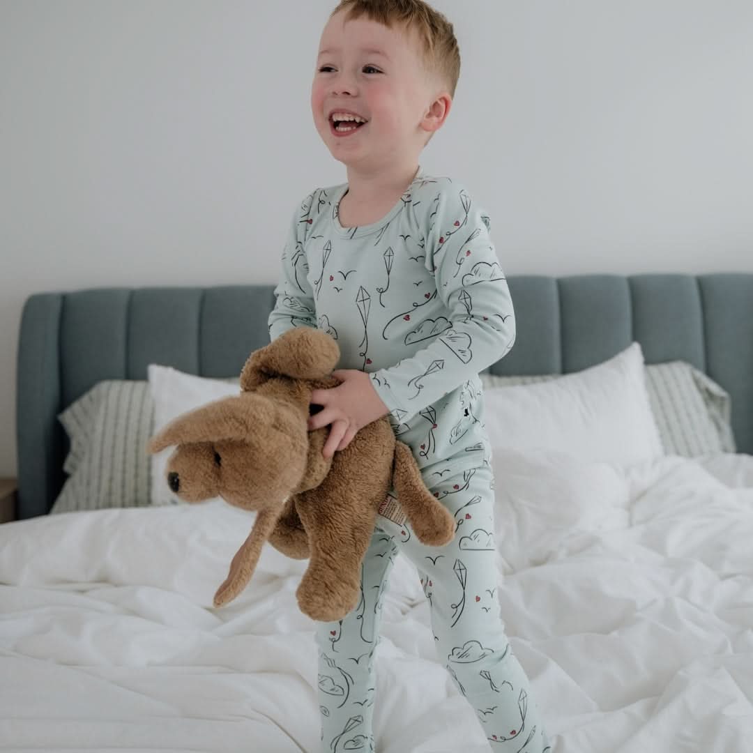 Baby/Kids' Bamboo 2-Piece Long-Sleeve Lounge Set | Love Notes - additional view