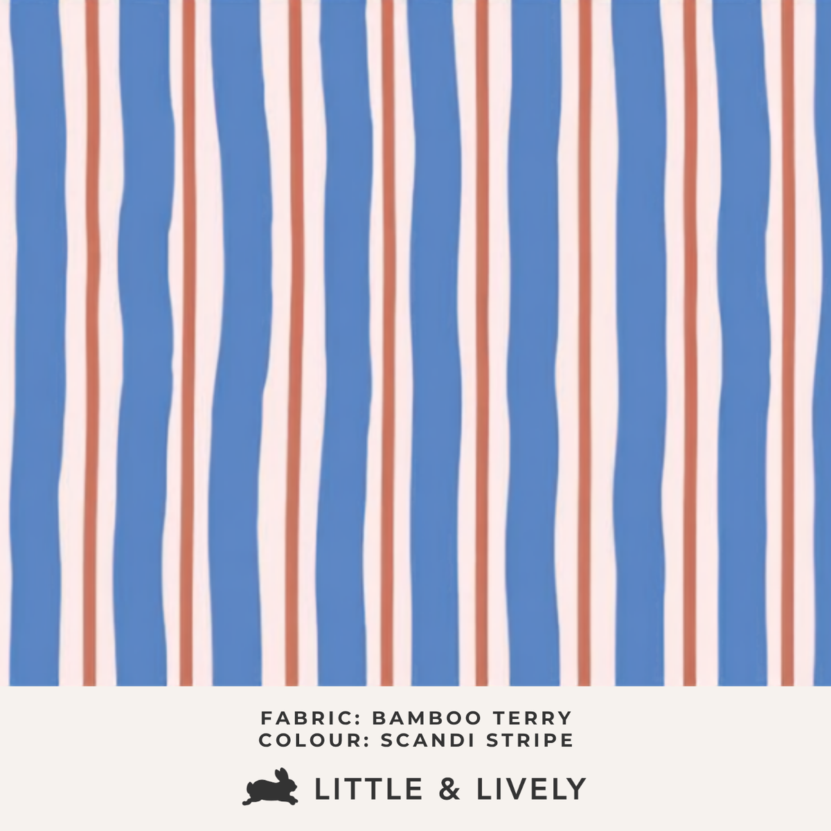 Baby Bamboo Terry Romperall with Snaps | Scandi Stripe