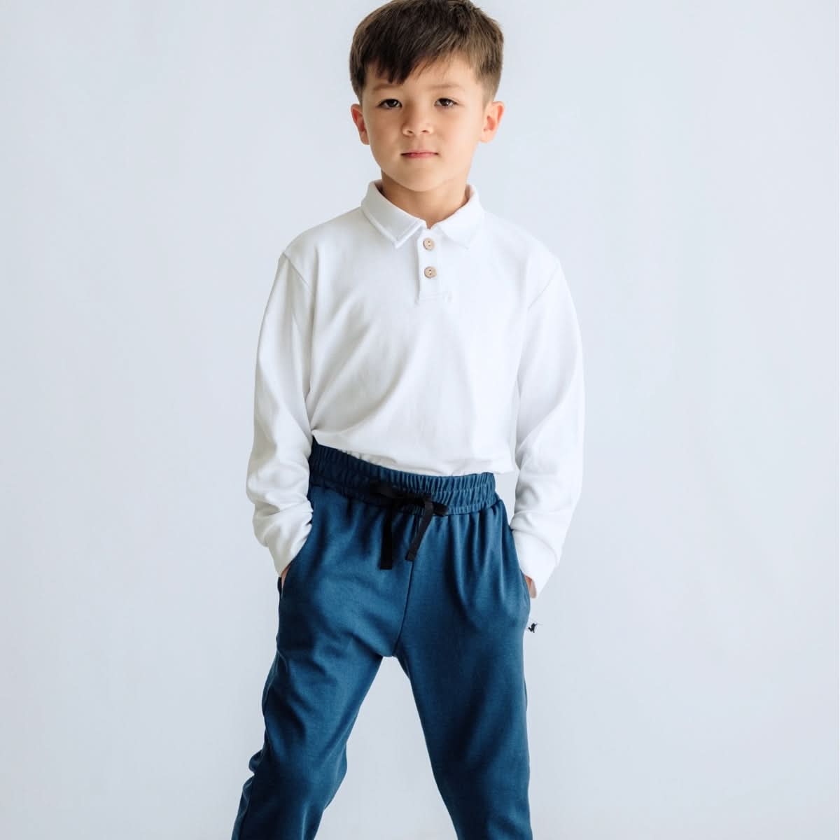Kids' Bamboo Rugby Style Shirt | White