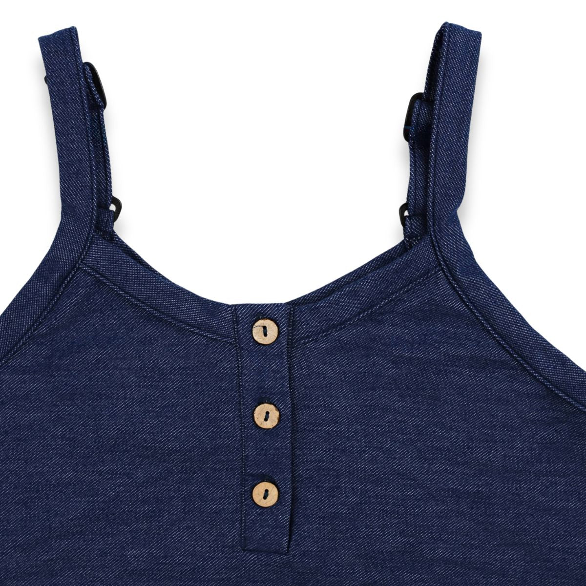 Ladies' Bamboo Terry Denim Romperall | Blue Denim