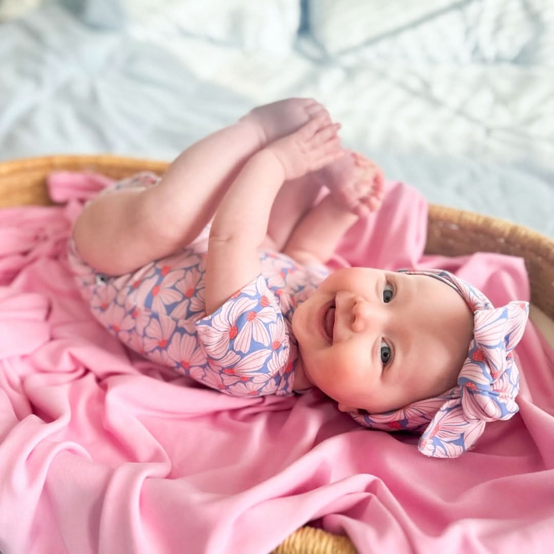 Bamboo Baby Capsule Gift Box | Saltwater Floral & Taffy Pink