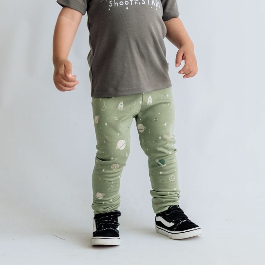 Kids' Bamboo Leggings | Umber - additional view