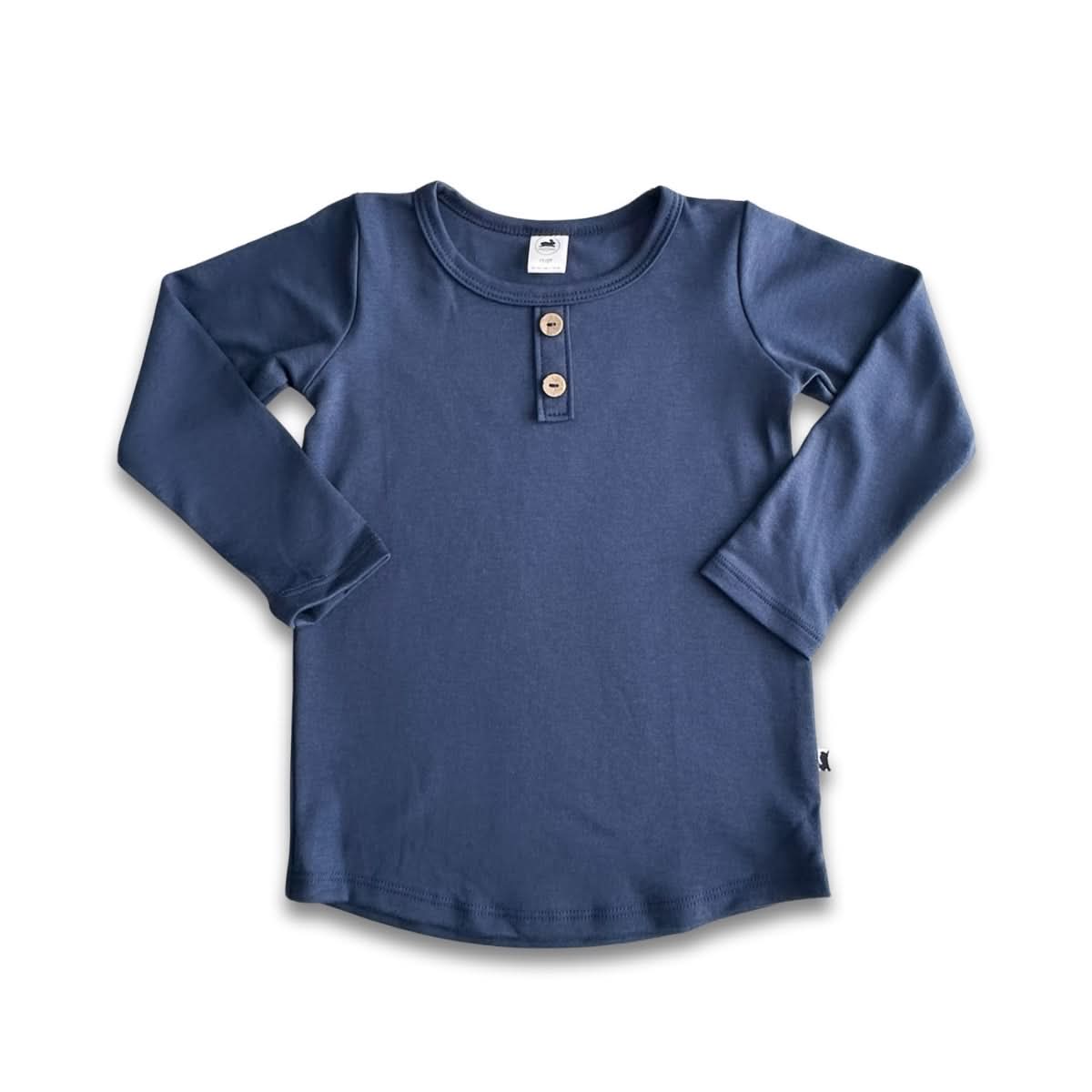 Youth Bamboo Henley Long-Sleeve Shirt - white - additional view