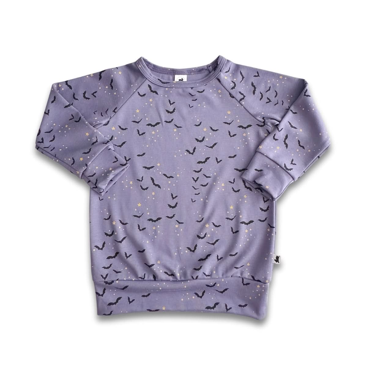 Youth Bamboo All-Over Print Raglan Pullover | Batty Twilight