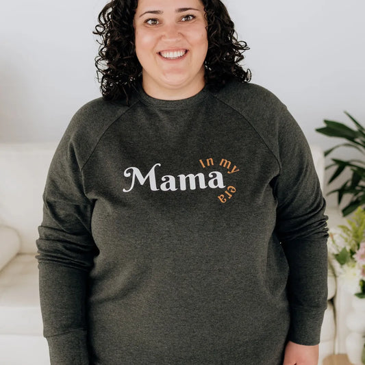 Adult Unisex 'In My Mama Era' Bamboo Pullover | Charcoal