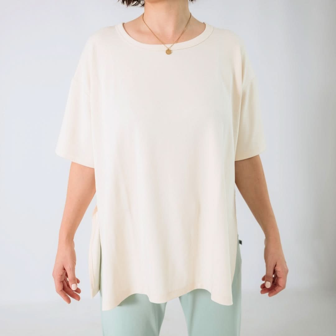 Ladies Bamboo Oversized T-Shirt | Cream ss26-mini