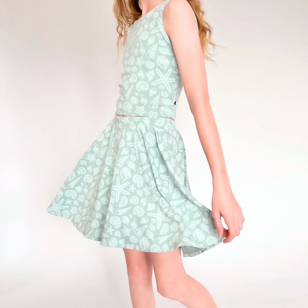 Youth Bamboo Skort | Parlour Stripe - additional view