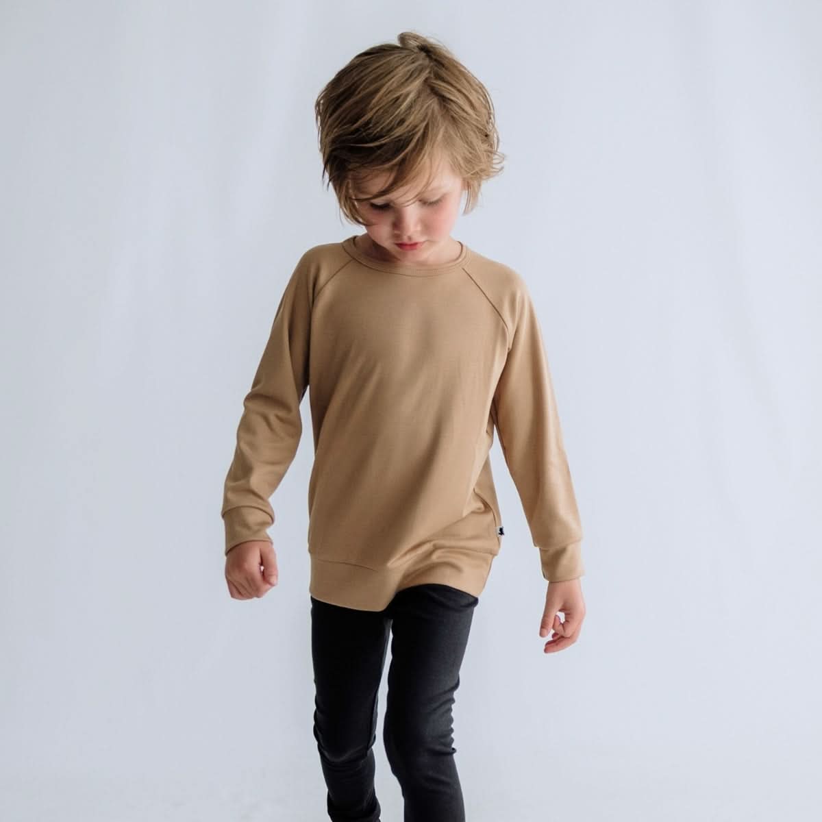 Baby/Kids' Bamboo Raglan Pullover | Doeskin - additional view