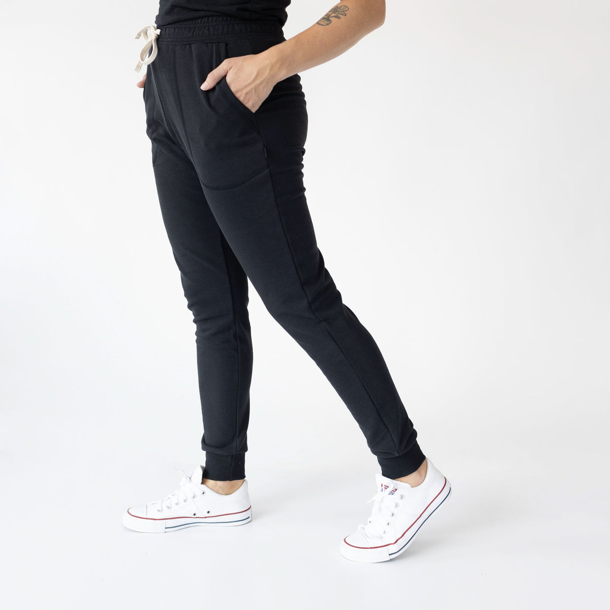 Ladies' Bamboo Fleece Joggers | Navy - additional view