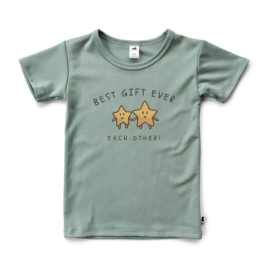'Best Gift Ever' Stars Bamboo T-Shirt | Lake