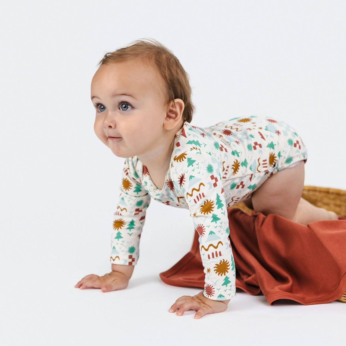 Baby Bamboo Long-Sleeve Bodysuit | Icon Landscape
