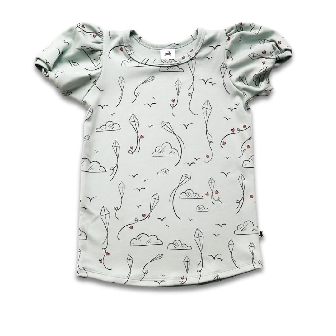 Youth Bamboo Puffed Sleeve T-shirt | Kite Dreams