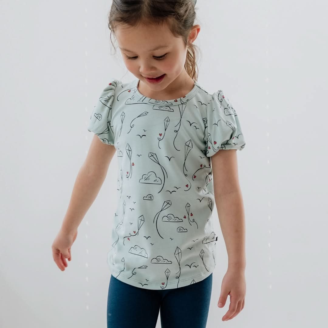 Baby/Kids Bamboo Puffed Sleeve T-shirt | Kite Dreams