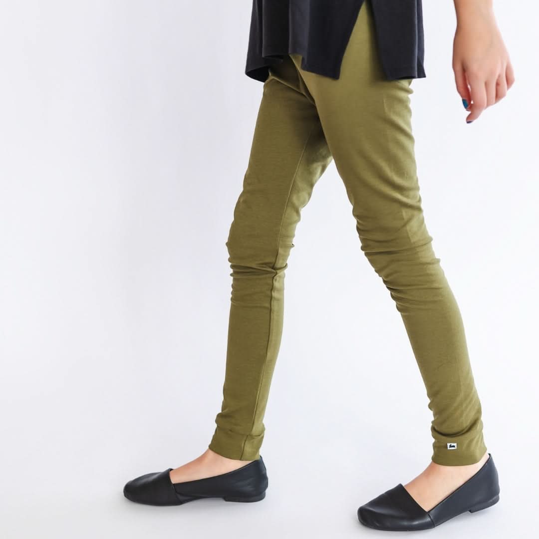 Youth Bamboo Leggings | Terracotta Rib