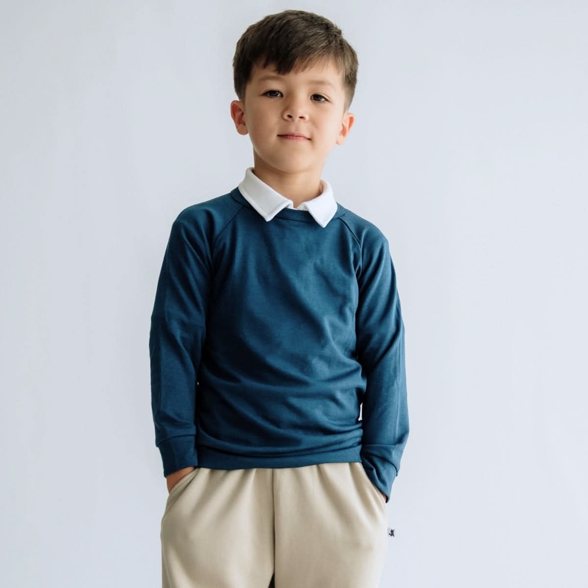 Baby/Kids' Bamboo Raglan Pullover | Navy