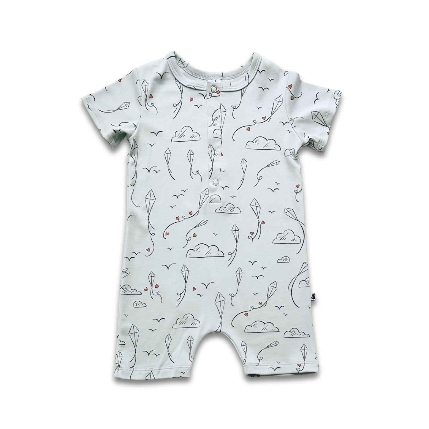 Bamboo Baby Shorts Romper | Navy - additional view