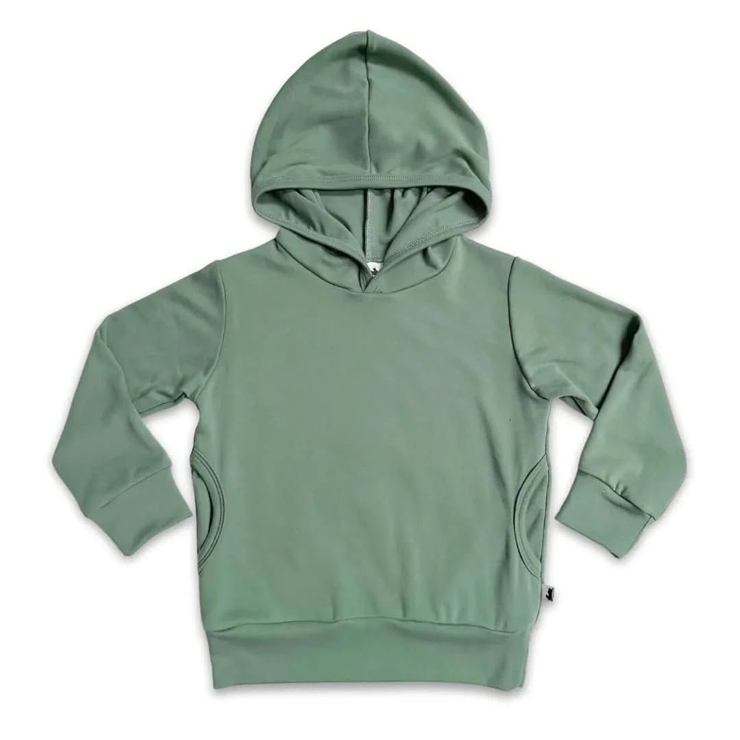 Kids Lightweight Bamboo Hoodie - Smoked Pine - Little & Lively