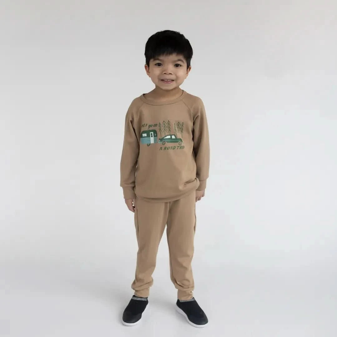 Kids Lightweight Bamboo Joggers (SS24) - Leaf Green - Little & Lively
