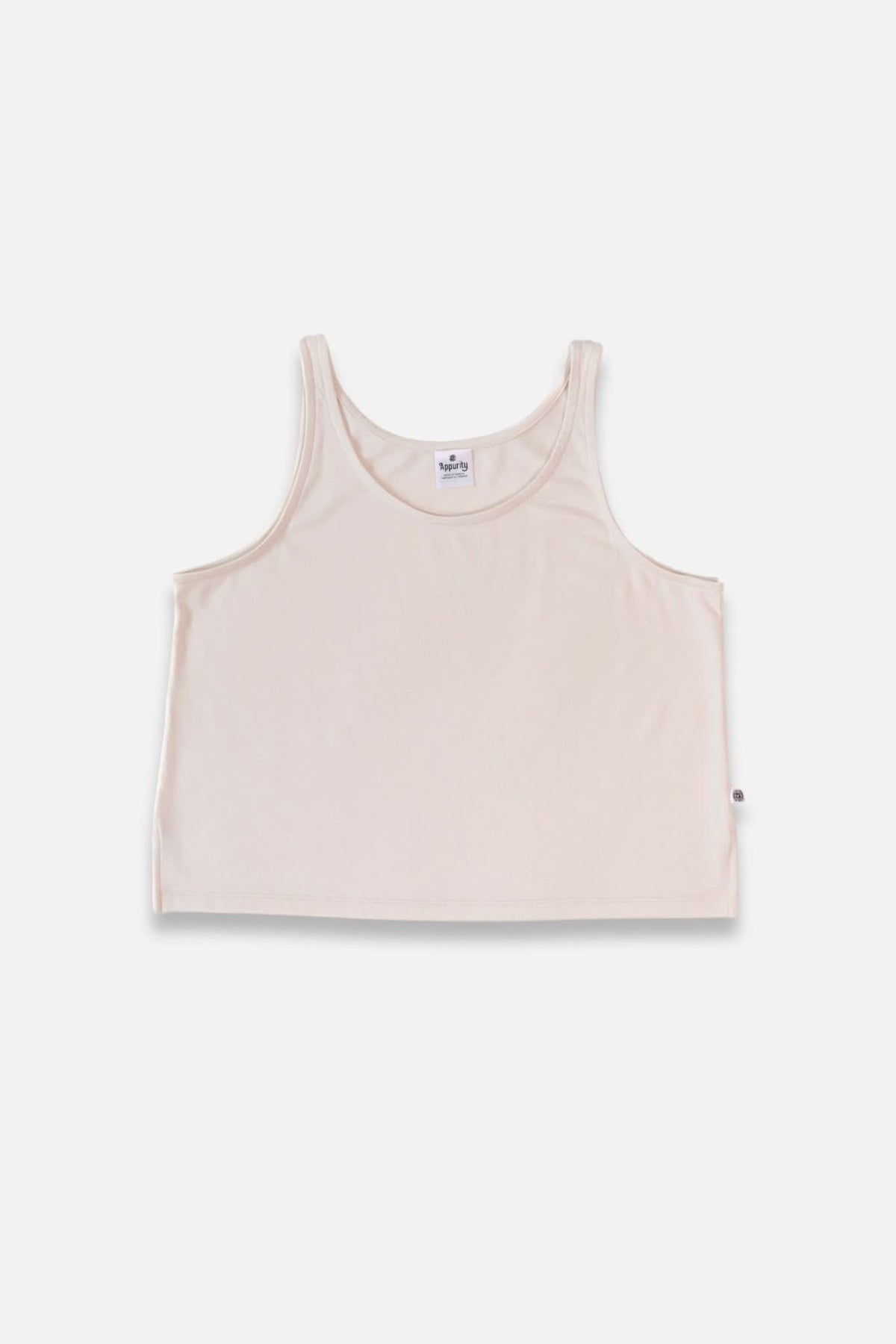 Ladies' Bamboo Cropped Tank - Cream - Little & Lively