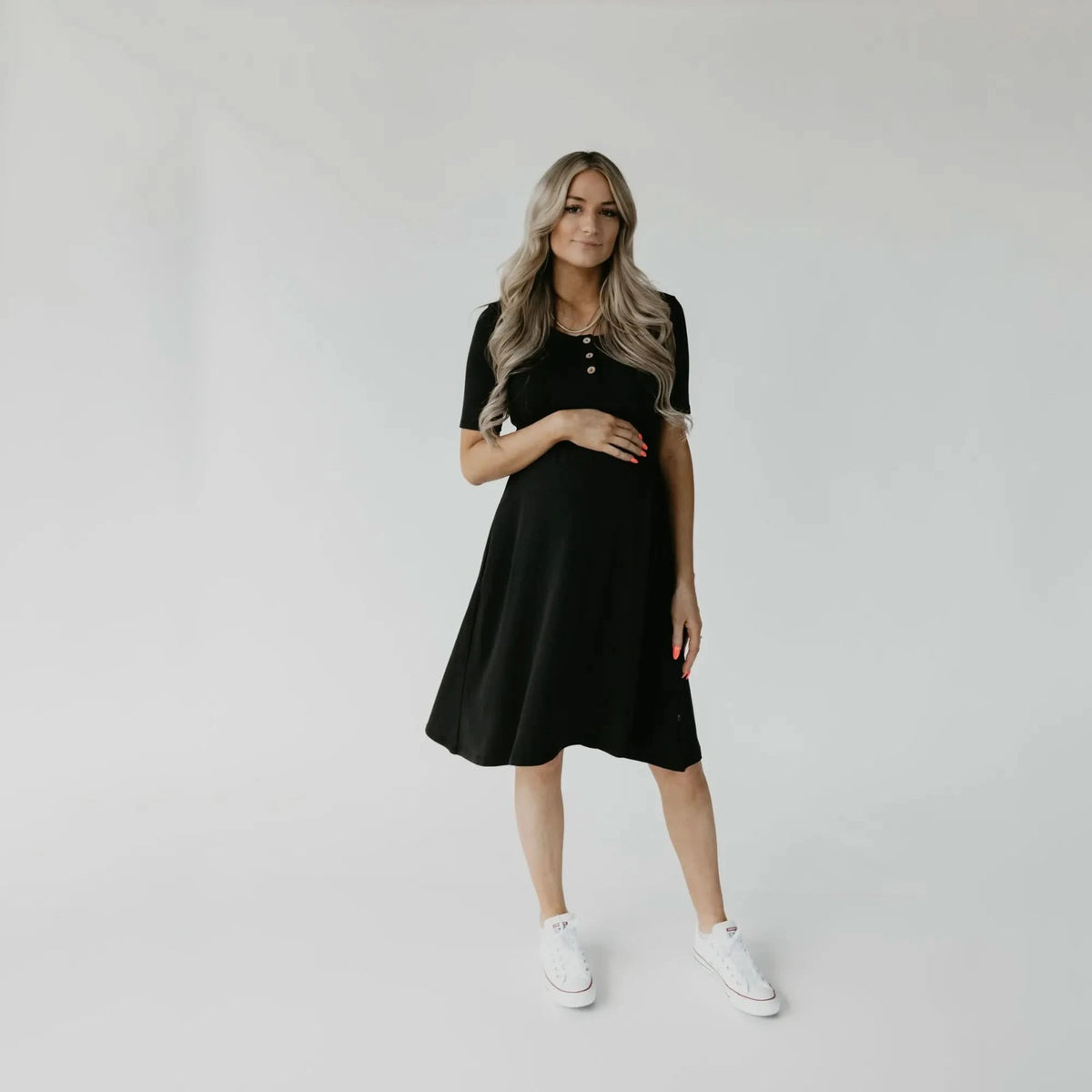 Ladies' Bamboo Esme Dress - Black - Little & Lively