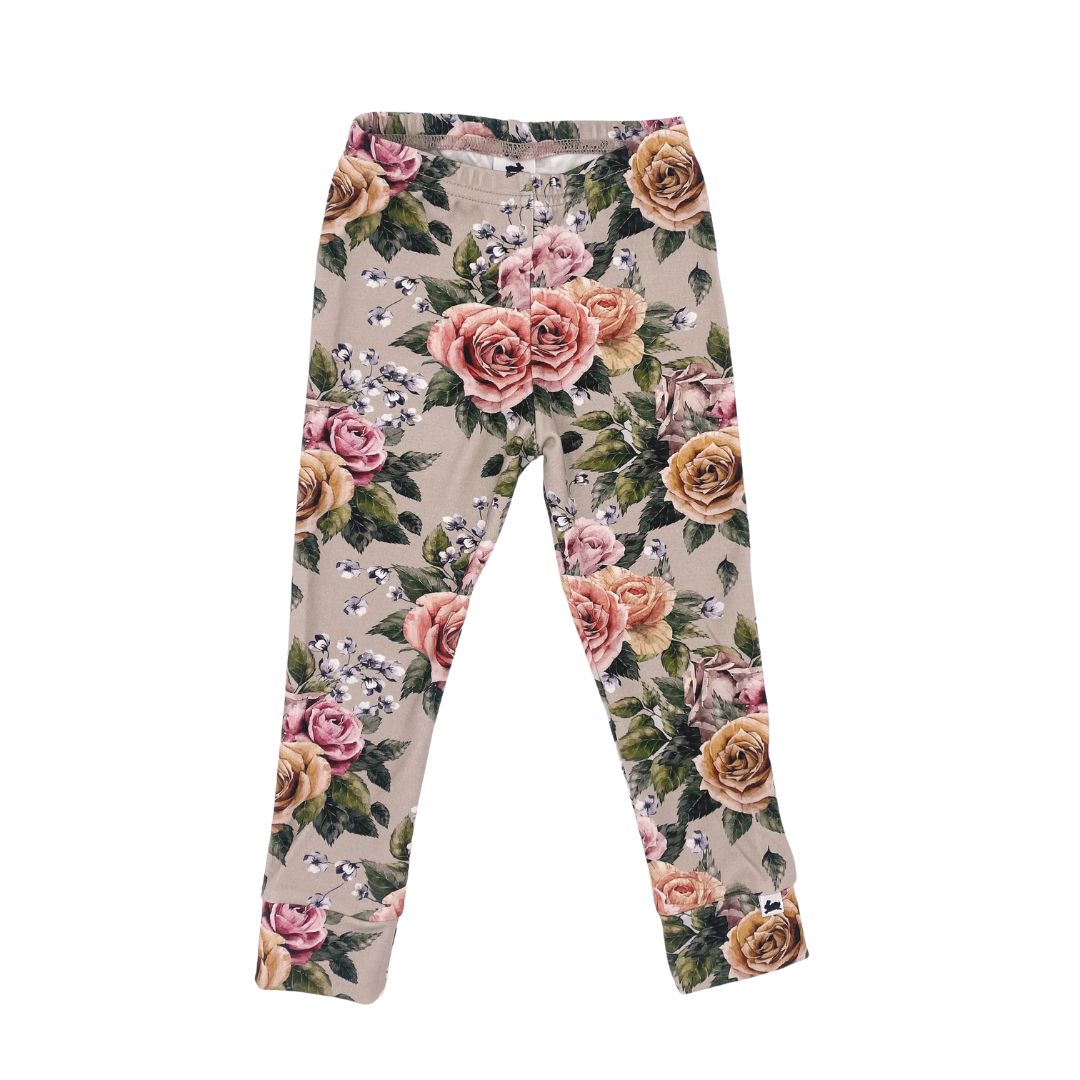 AnnLoren Little Toddler Big Girls' Floral Dress Leggings Boutique Clot