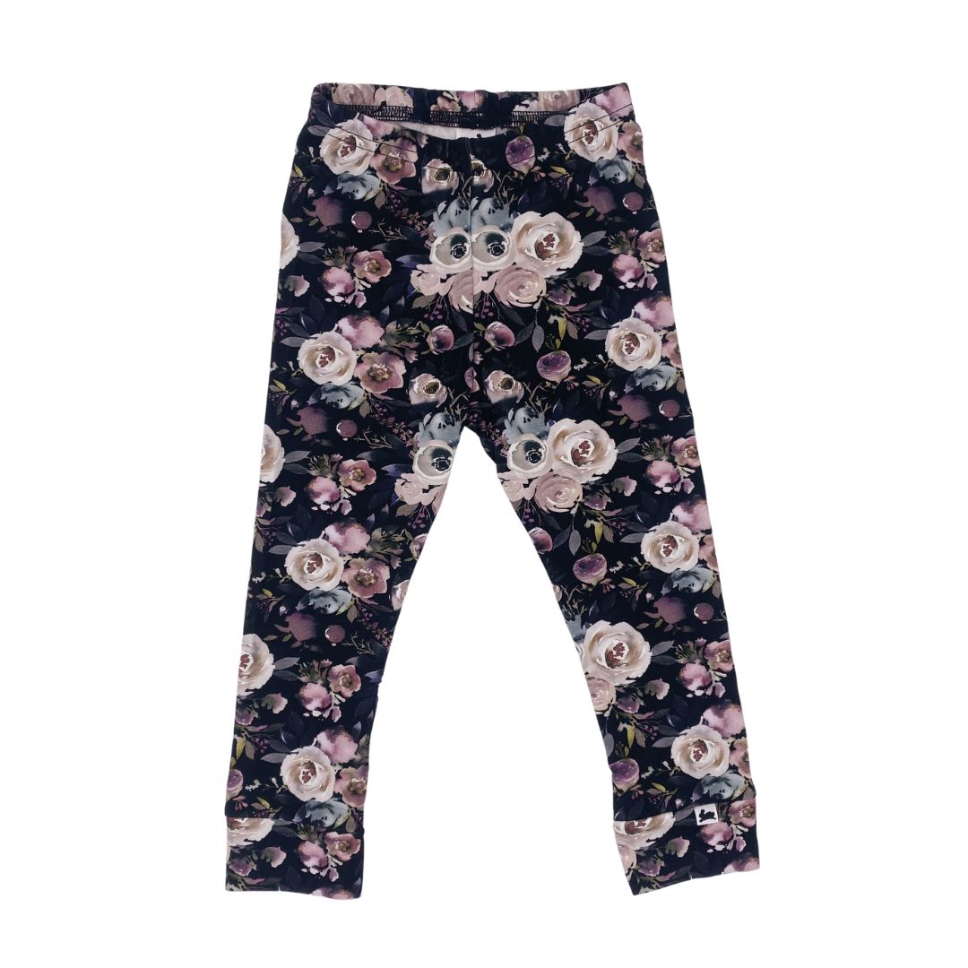 Buy Juniors Floral Print Flared Leggings with Elasticated Waistband Online