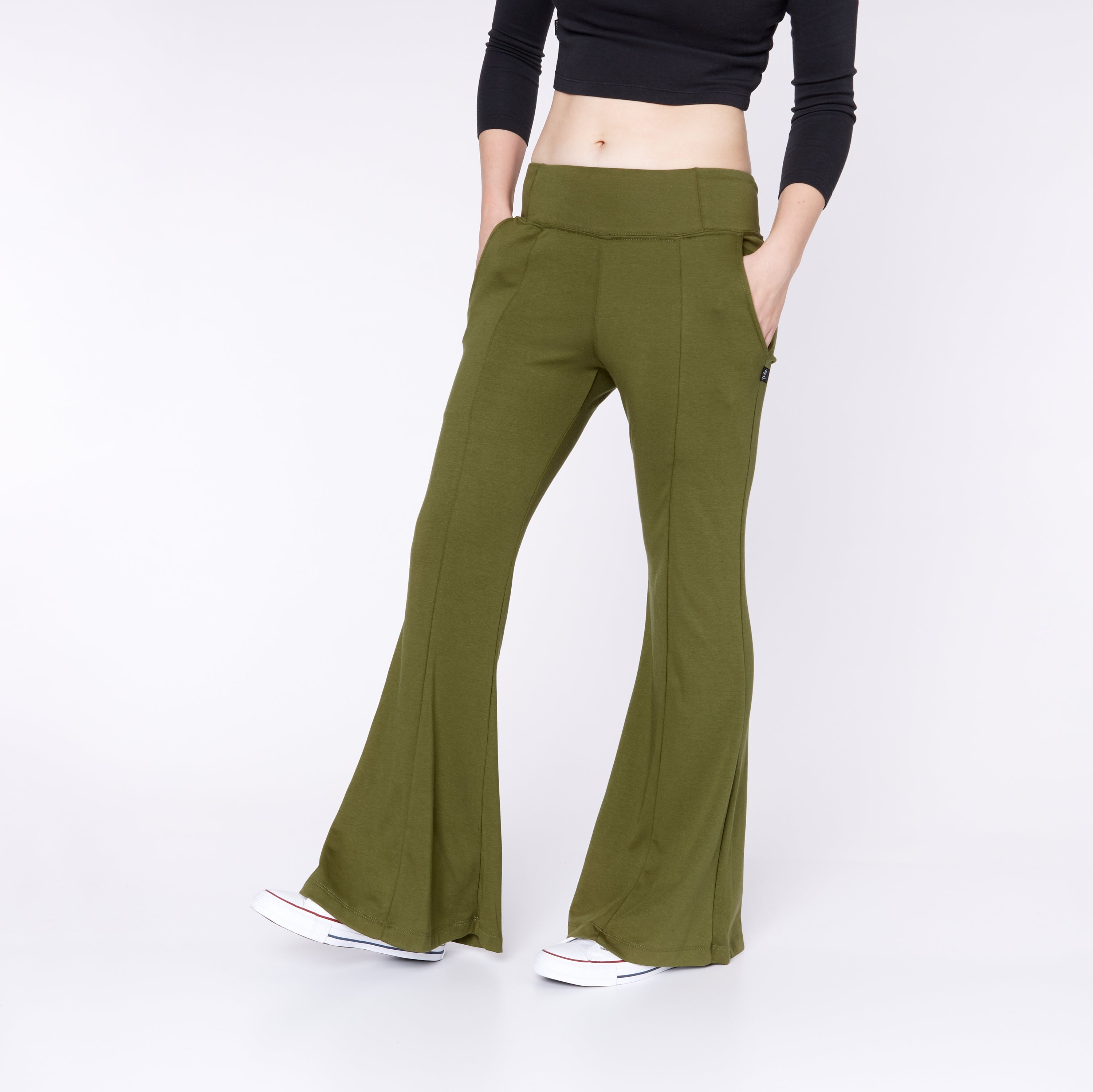Grande Mode Solid Women Olive, Olive Track Pants - Buy Grande Mode