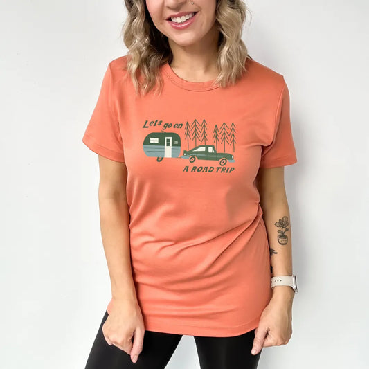 Tips for Planning the Perfect Road Trip with Your Adult Unisex 'Let's Go On A Roadtrip' Bamboo T-shirt
