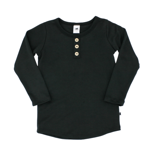 Stay Cozy and Chic with the Bamboo Long Sleeve Henley | Black