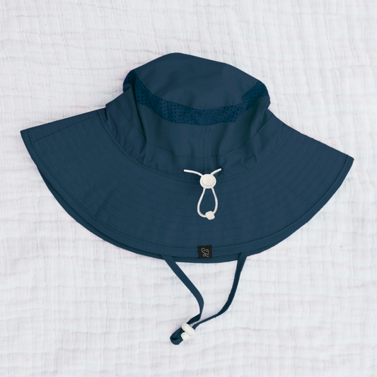 The Perfect Accessory: Navy Bucket Sunhat from Honeysuckle Swim Company