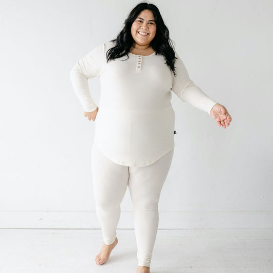 Stay Cozy and Chic with Our Cream Rib-Knit Pajama Set
