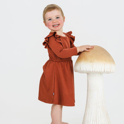 Baby/Kids' Bamboo Harper Dress | Burnt Brick