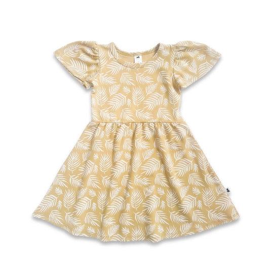 Kids’ Bamboo Kaia Dress | Palm Fronds