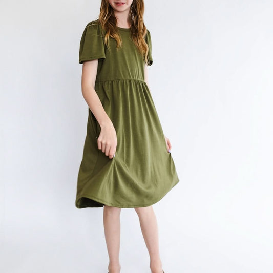 Youth Bamboo Kaia Dress | Olive