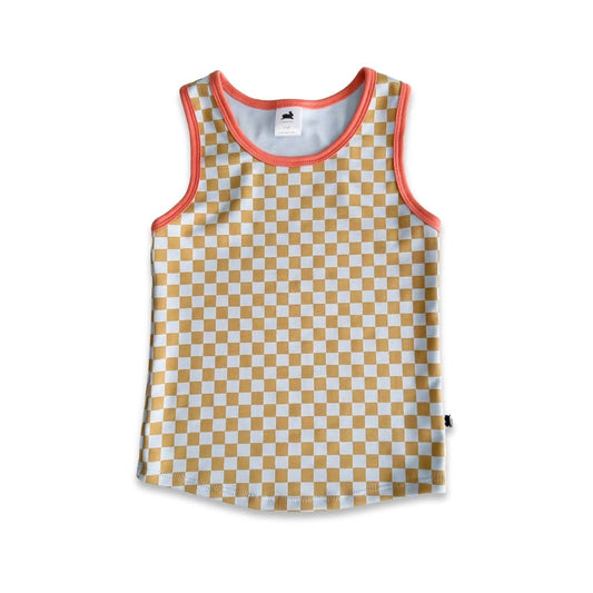 Kids' Bamboo Racerback Tank | Pineapple - additional view