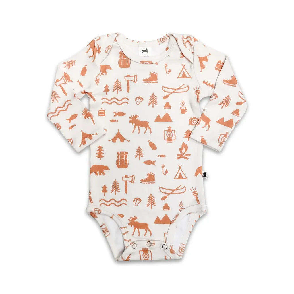 Baby Long-Sleeve Bamboo Onesie | Prints