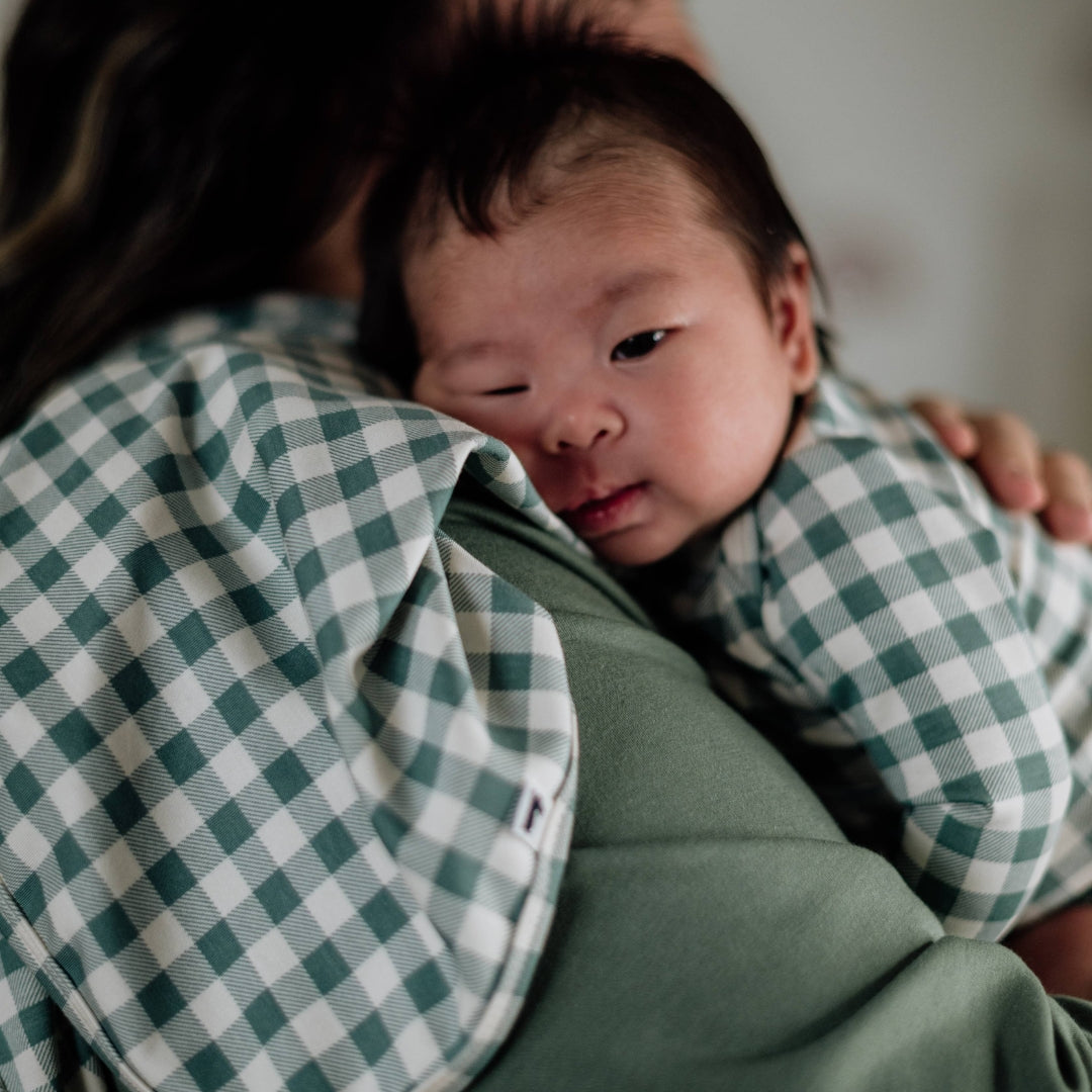 Bamboo Baby Capsule Gift Box - Eucalyptus Gingham & Eucalyptus