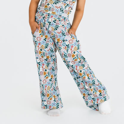 Kids' Bamboo Wide Leg Pants | Floating Floral