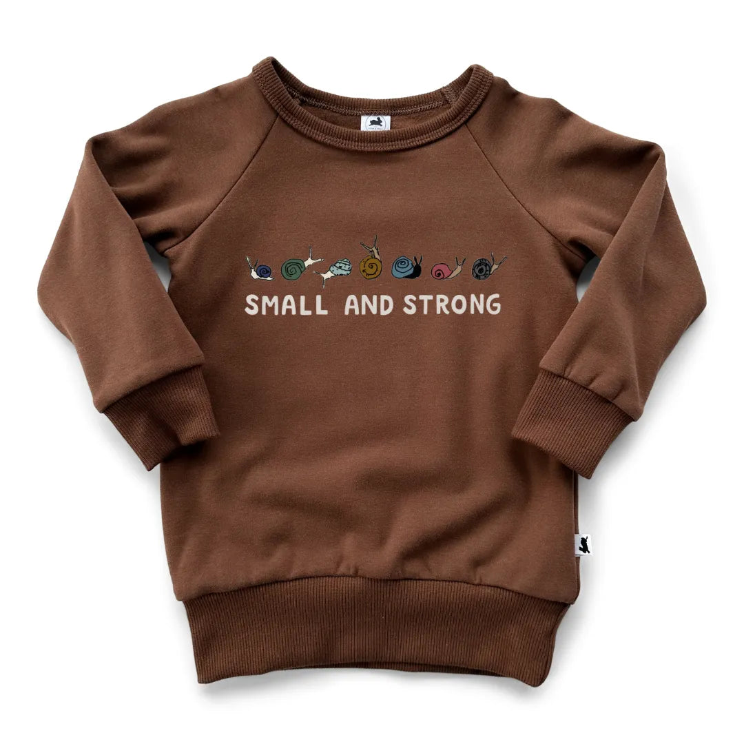 'Small and Strong' Bamboo Fleece-Lined Pullover | Chestnut