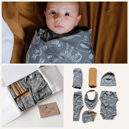 Bamboo Baby Capsule Gift Box - Fossil & Umber