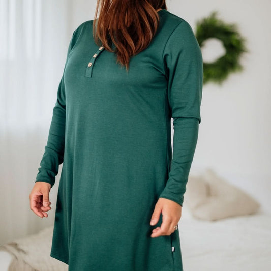 Ladies Bamboo Long-Sleeve Housedress | Juniper