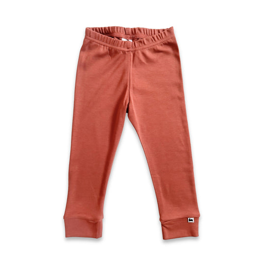 Kids' Bamboo Leggings | Burnt Brick