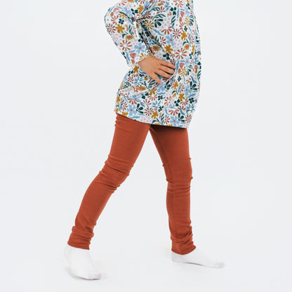Kids' Bamboo Leggings | Burnt Brick