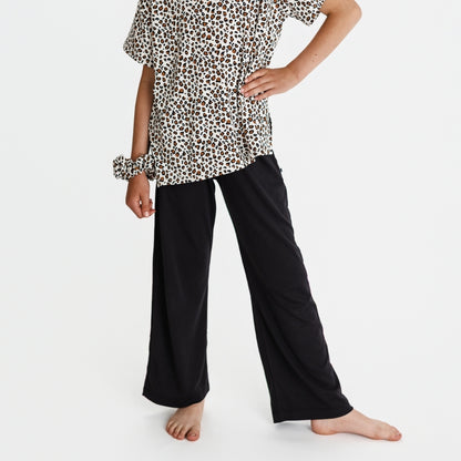 Youth Bamboo Wide Leg Pants | Black