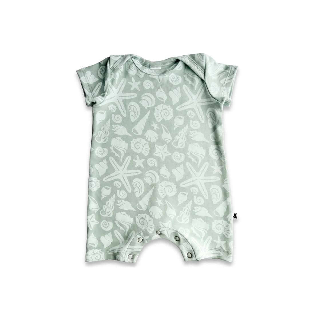 Baby Bamboo Shorts Romper | Seaside Scuttle - additional view